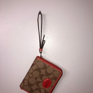 Coach Wallet Zip Wallet Brown Leather